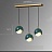 Комбинация подвесных светильников в виде стилизованных цветочных бутонов с матовыми стеклянными плафонами в корпусе из художественно окрашенного металла FLORIS 5 круглая база фото 3