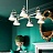 Люстра в стиле индустриального минимализма CODA 6 плафонов Зеленый фото 17