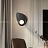 Настенный светильник каплевидной формы с шарообразный стеклянным плафоном внутри металлического эллипса CLAM FLAT фото 10